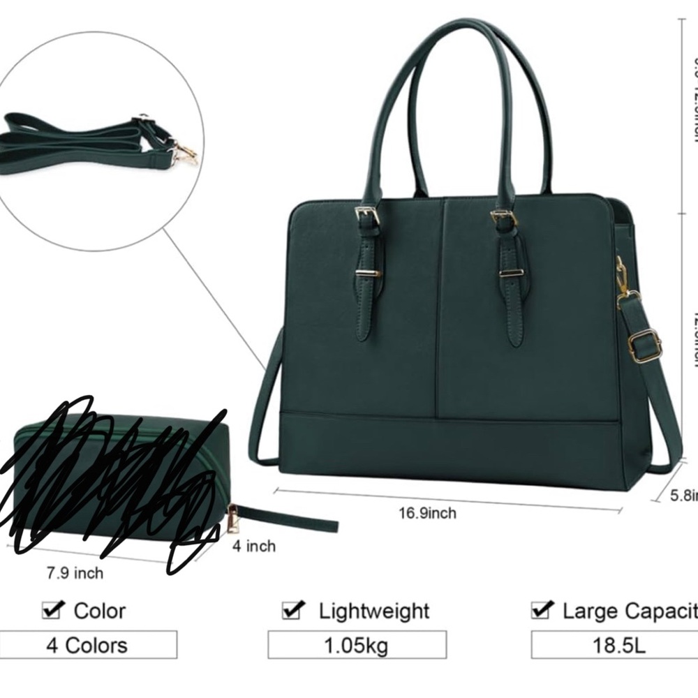 NWT Laptop bag with shoulder strap - Picture 3 of 10